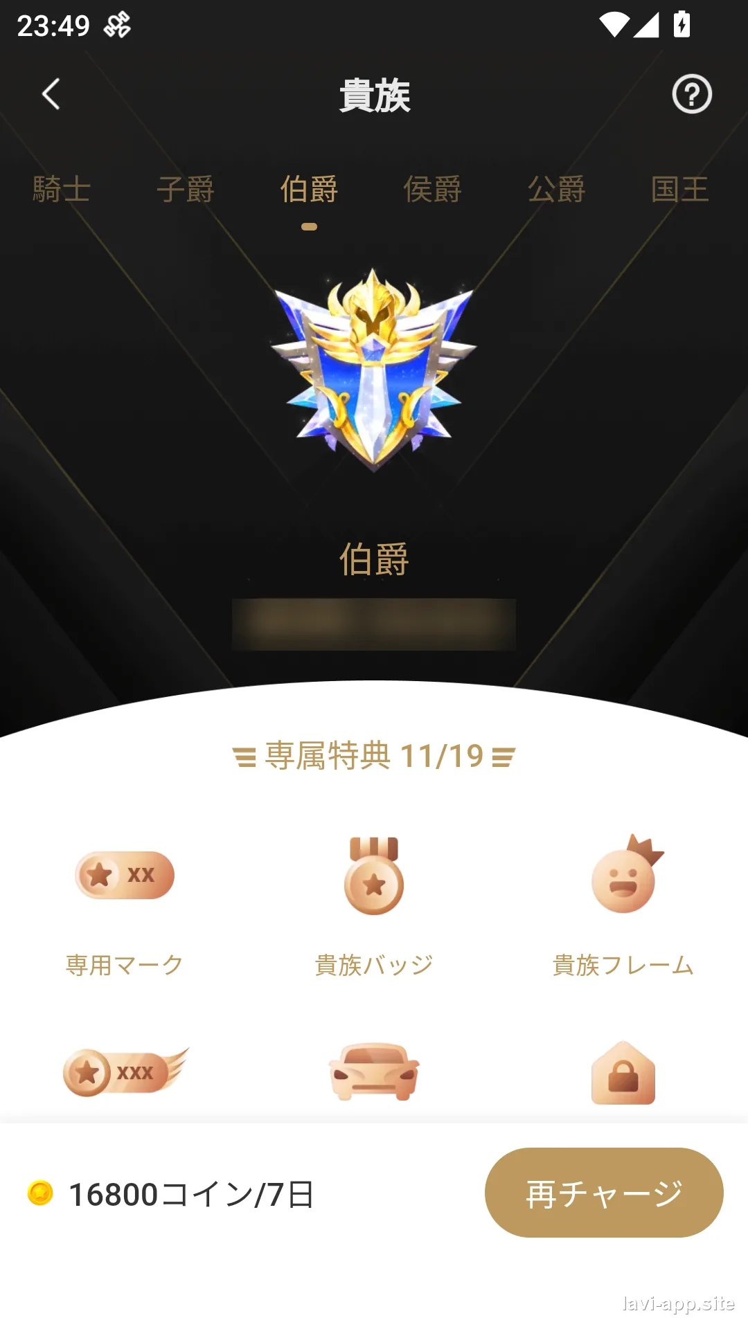貴族（Noble）は称号システム。国王はその最上位にあたります